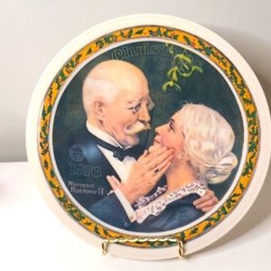 “Golden Christmas” Norman Rockwell plate 1976